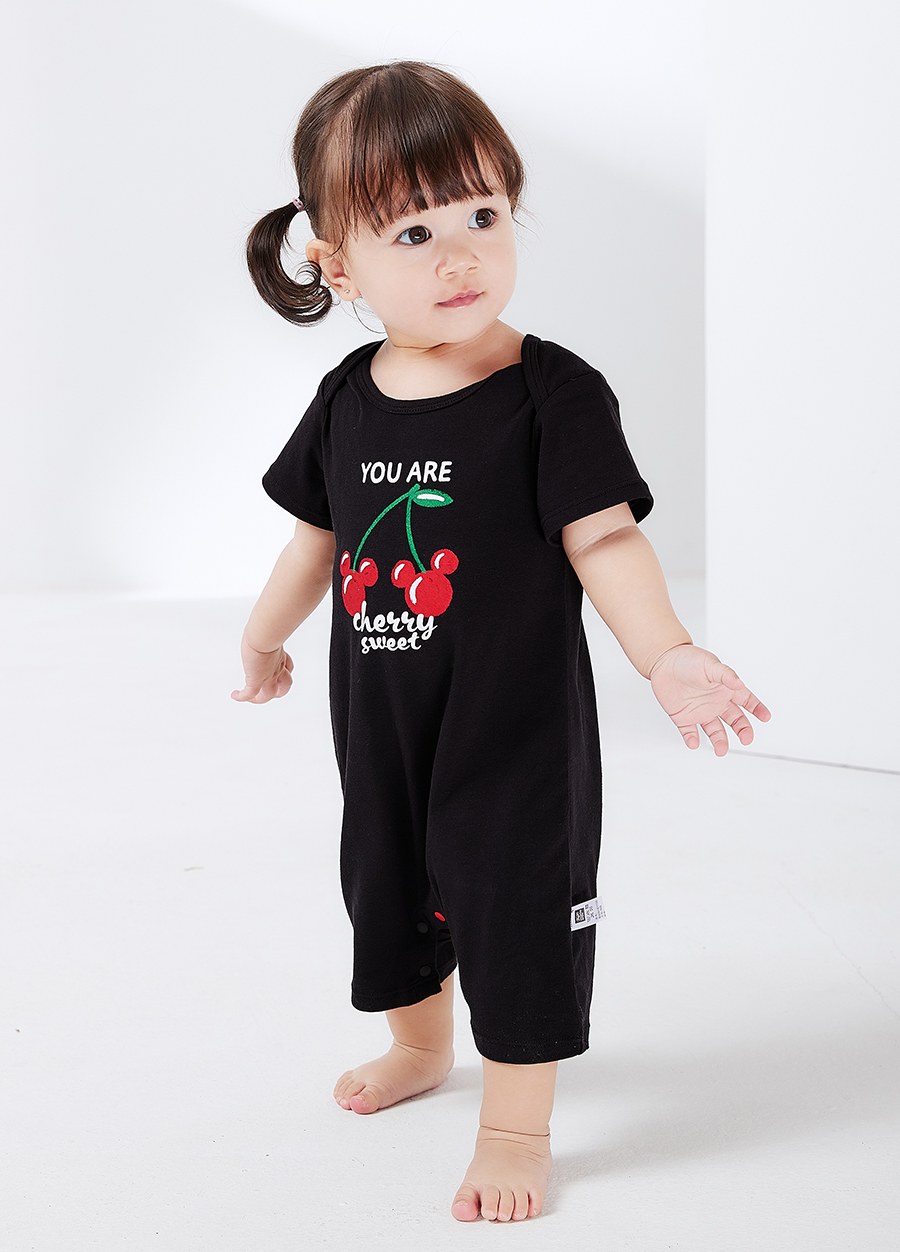 BABY迪士尼Q彈連身包屁衣-櫻桃米奇