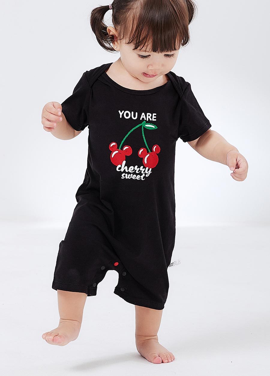 BABY迪士尼Q彈連身包屁衣-櫻桃米奇