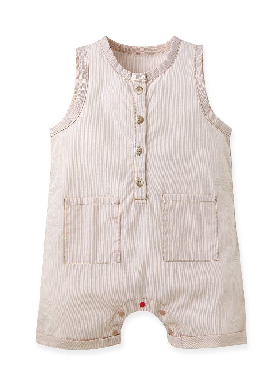 BABY 無袖雙口袋連身包屁衣