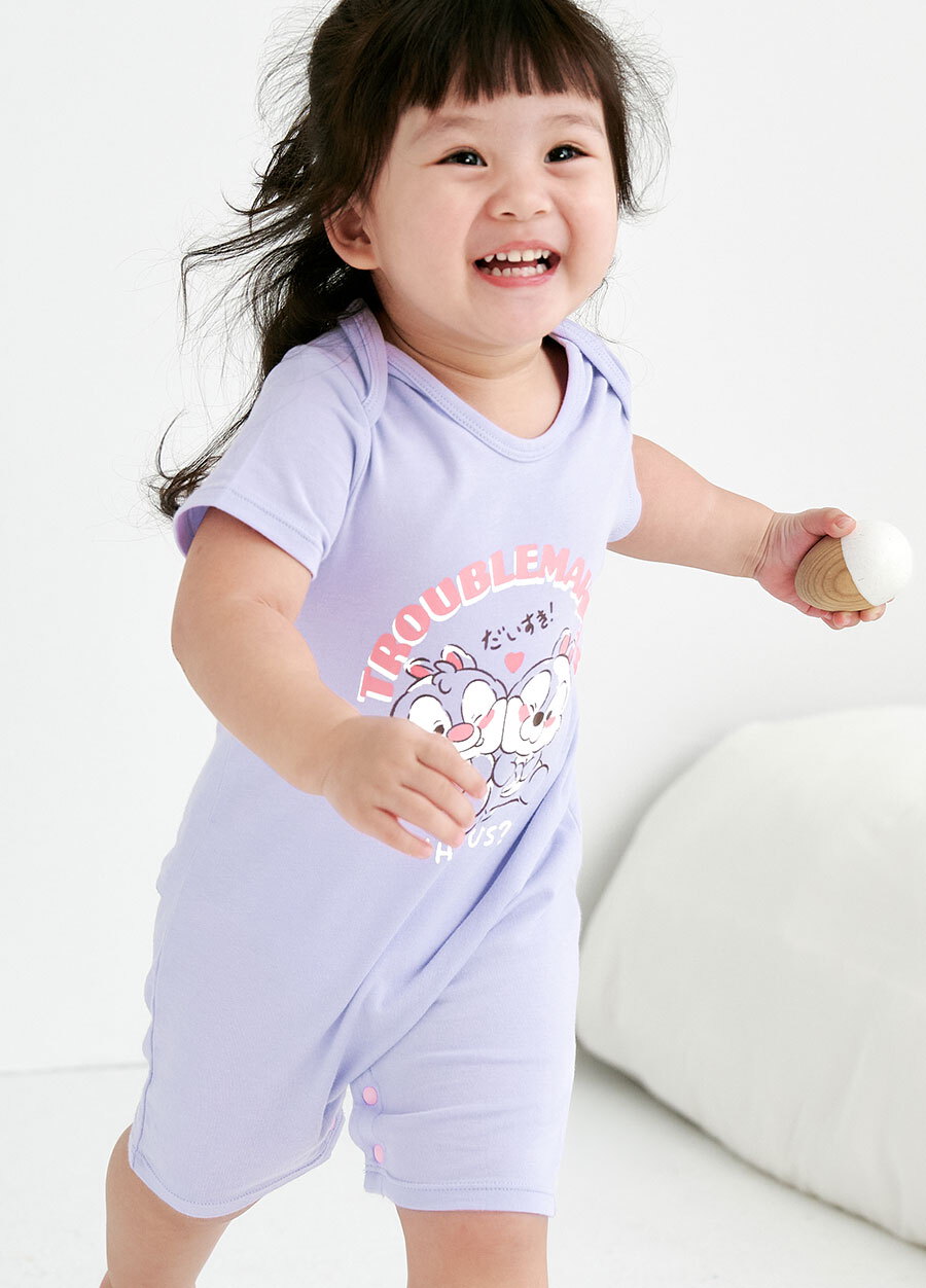 BABY 迪士尼Q彈連身包屁衣-奇奇&蒂蒂