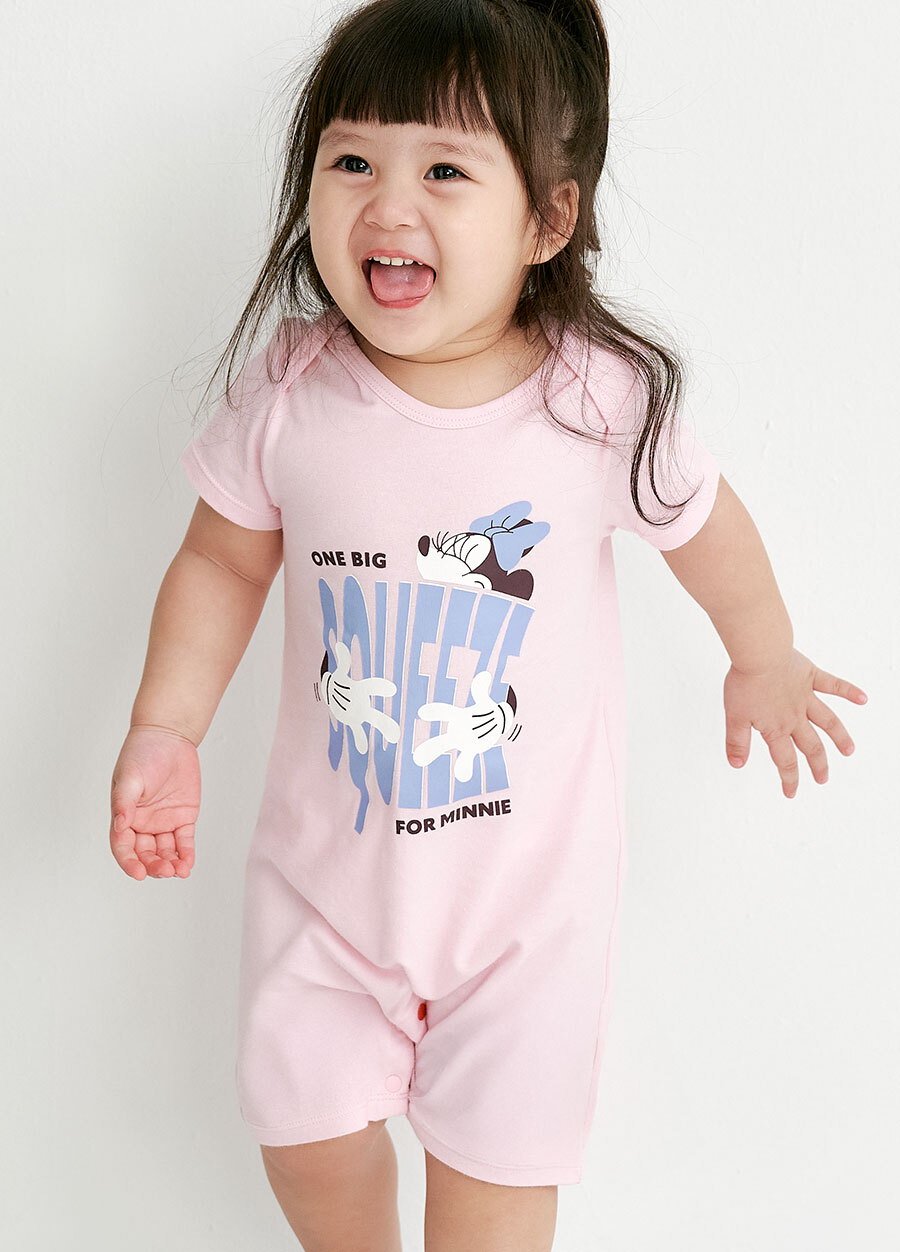 BABY 迪士尼Q彈連身包屁衣-擁抱米妮