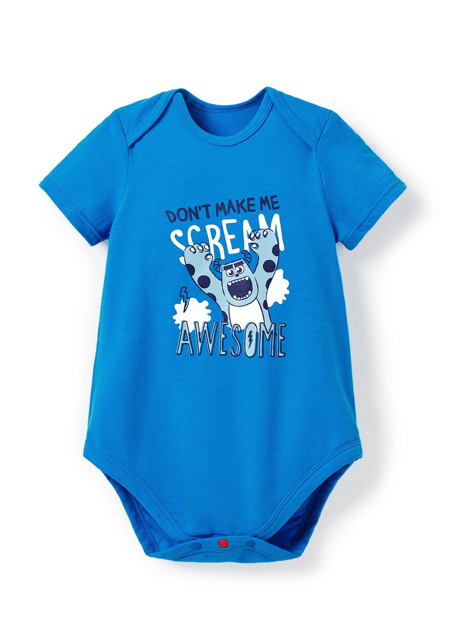 BABY迪士尼Q彈棉質包屁衣-大頭毛怪