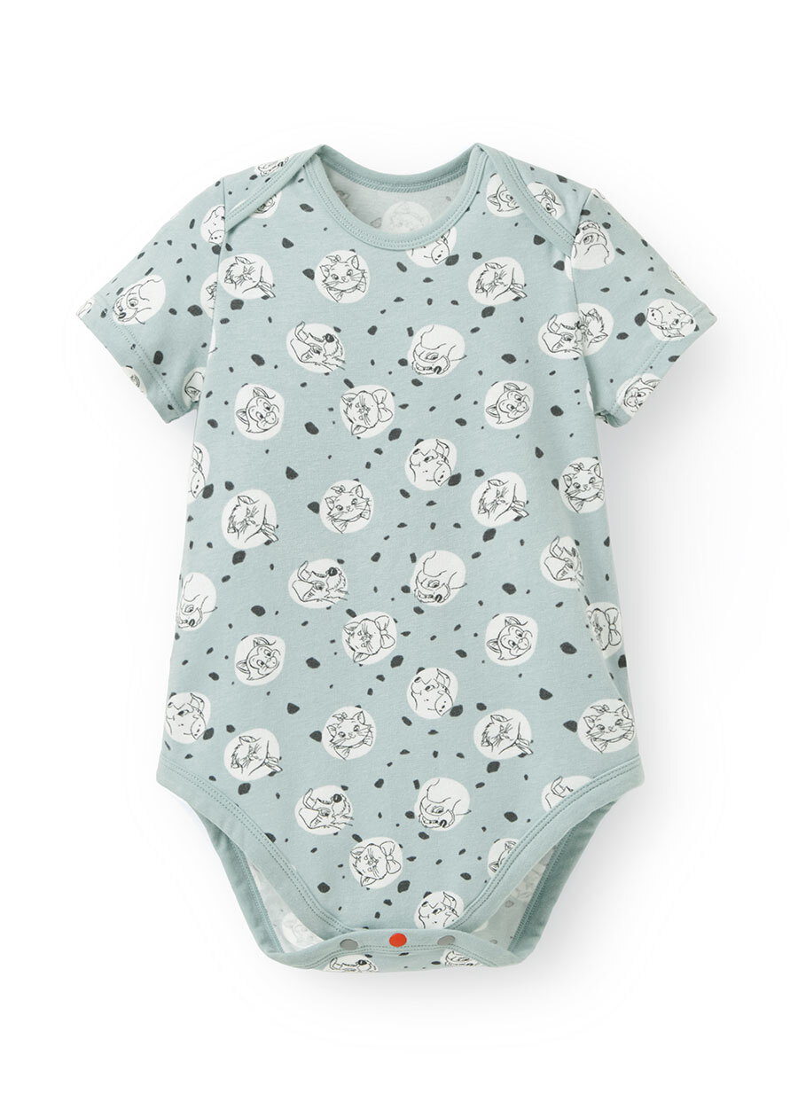 BABY迪士尼Q彈棉質包屁衣-點點貓狗