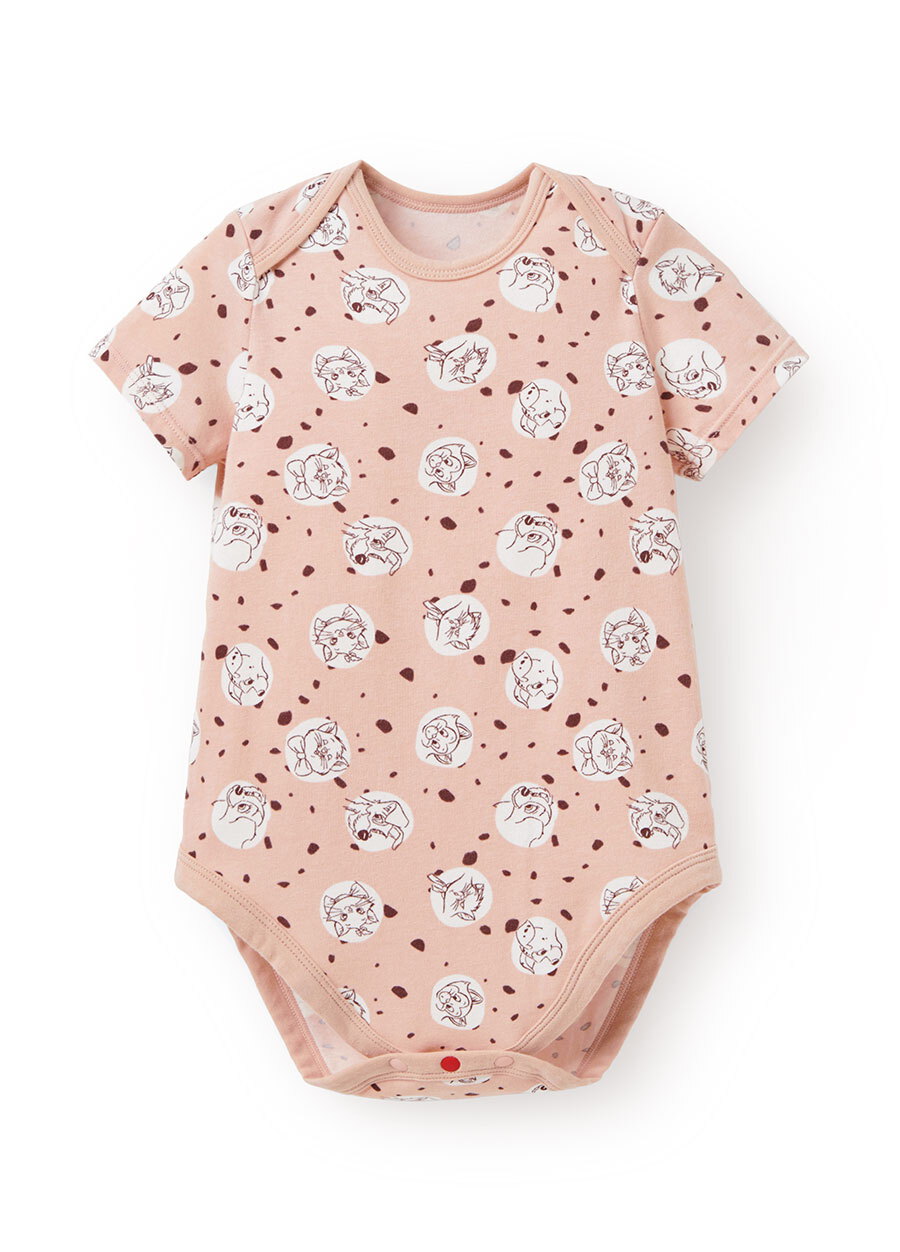 BABY迪士尼Q彈棉質包屁衣-點點貓狗