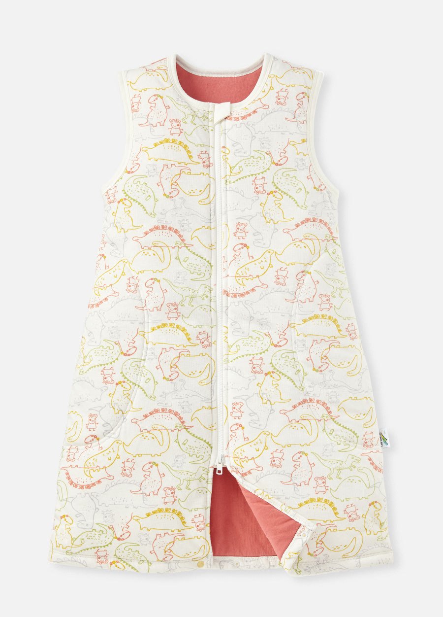 抗菌防踢被(秋冬款3Y)拉鍊款-恐龍佩佩豬