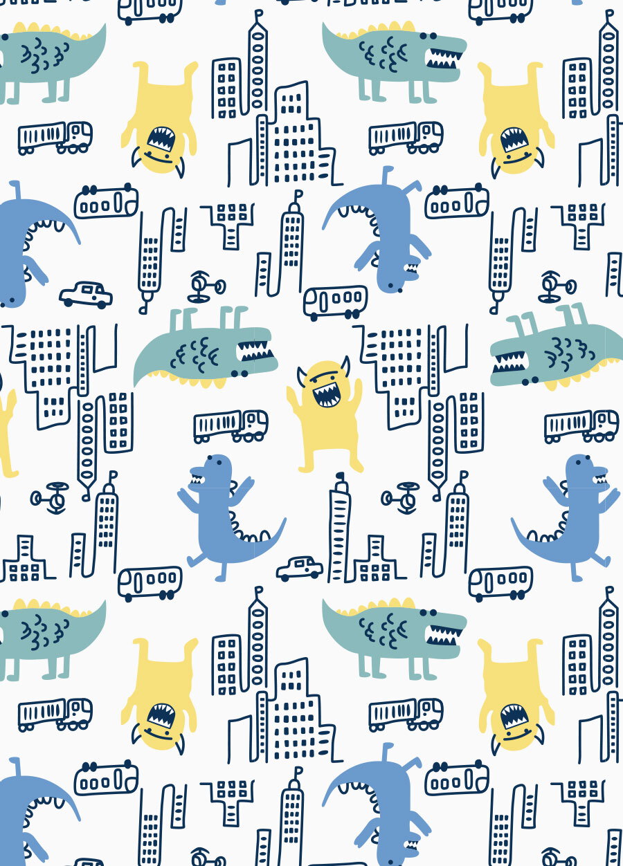 抗菌防踢被(薄款3Y)拉鍊款-怪獸大戰