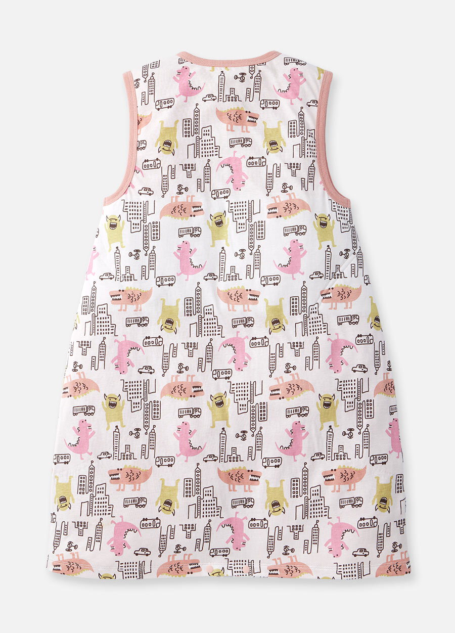 抗菌防踢被(薄款3Y)拉鍊款-怪獸大戰