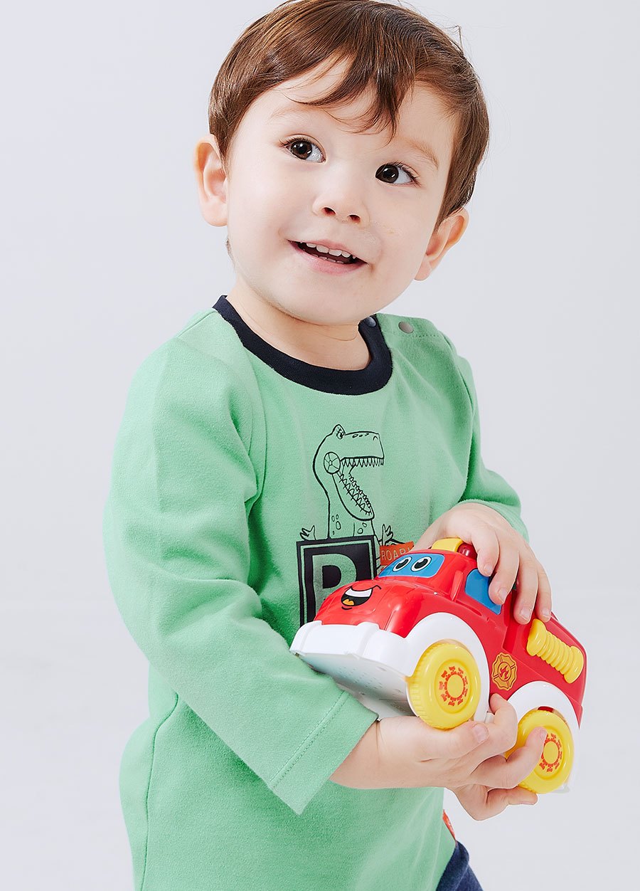 BABY迪士尼純棉長袖T恤-抱抱龍