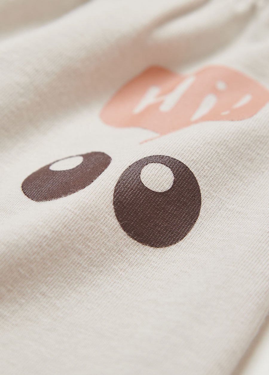 嬰幼兒Q彈棉質反摺長褲-大眼睛