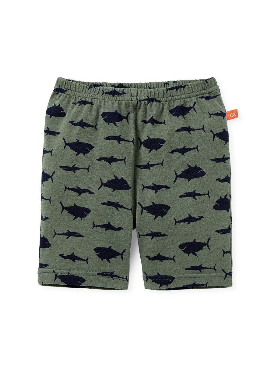 嬰幼兒Q彈棉質五分內搭褲-素色 / 星星 /鯊魚