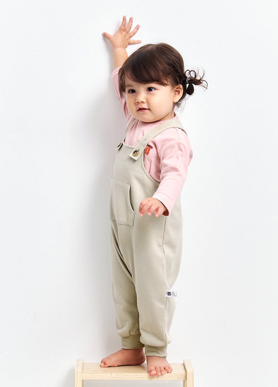 BABY棉質連身吊帶褲
