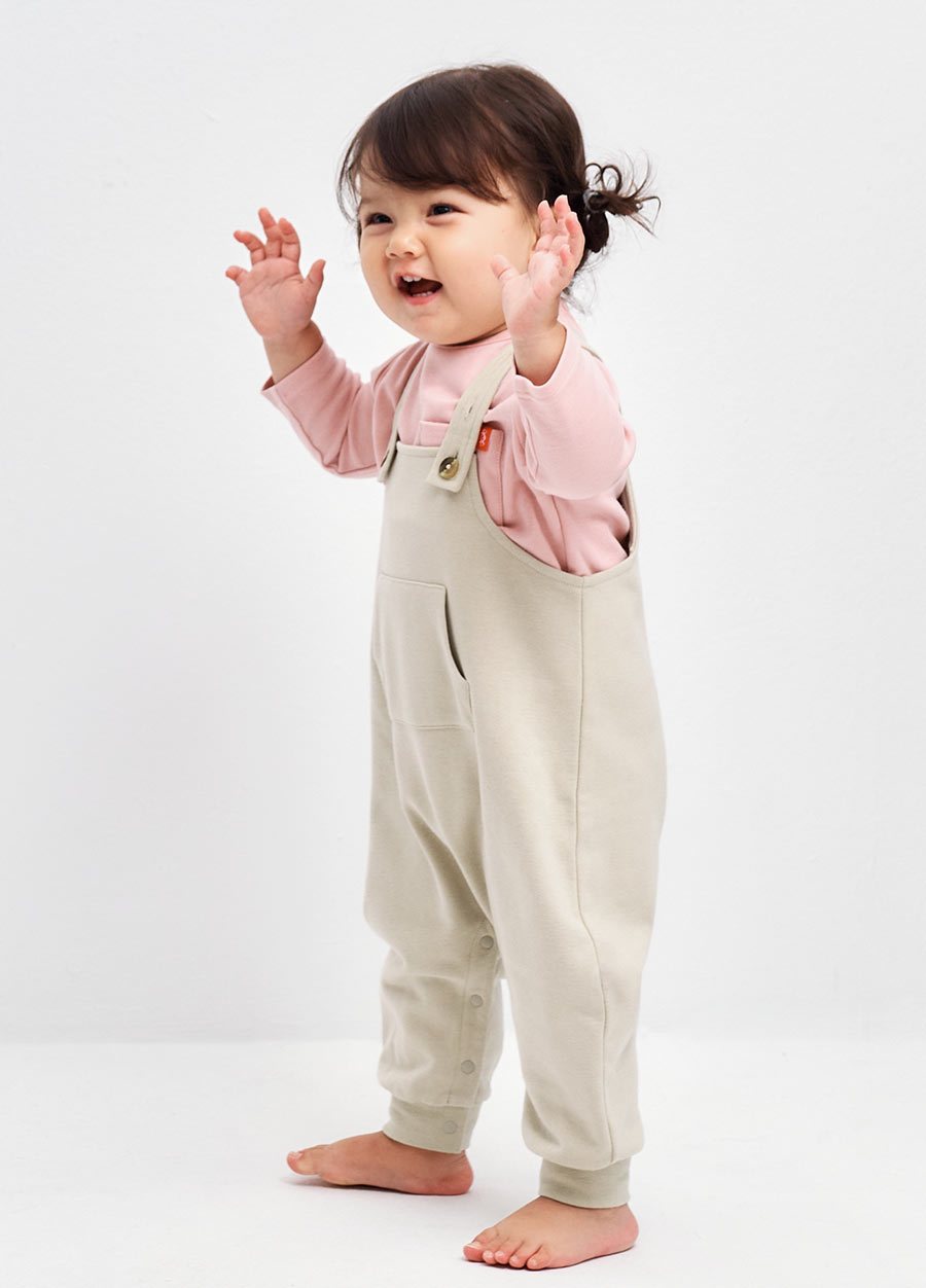 BABY棉質連身吊帶褲