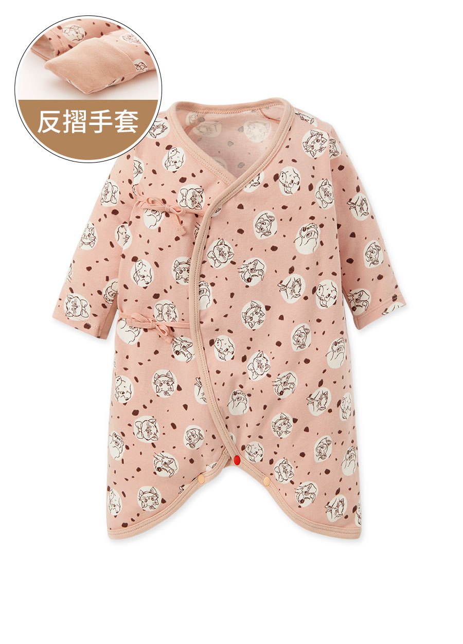 新生兒迪士尼Q彈棉質蝴蝶衣-點點貓狗