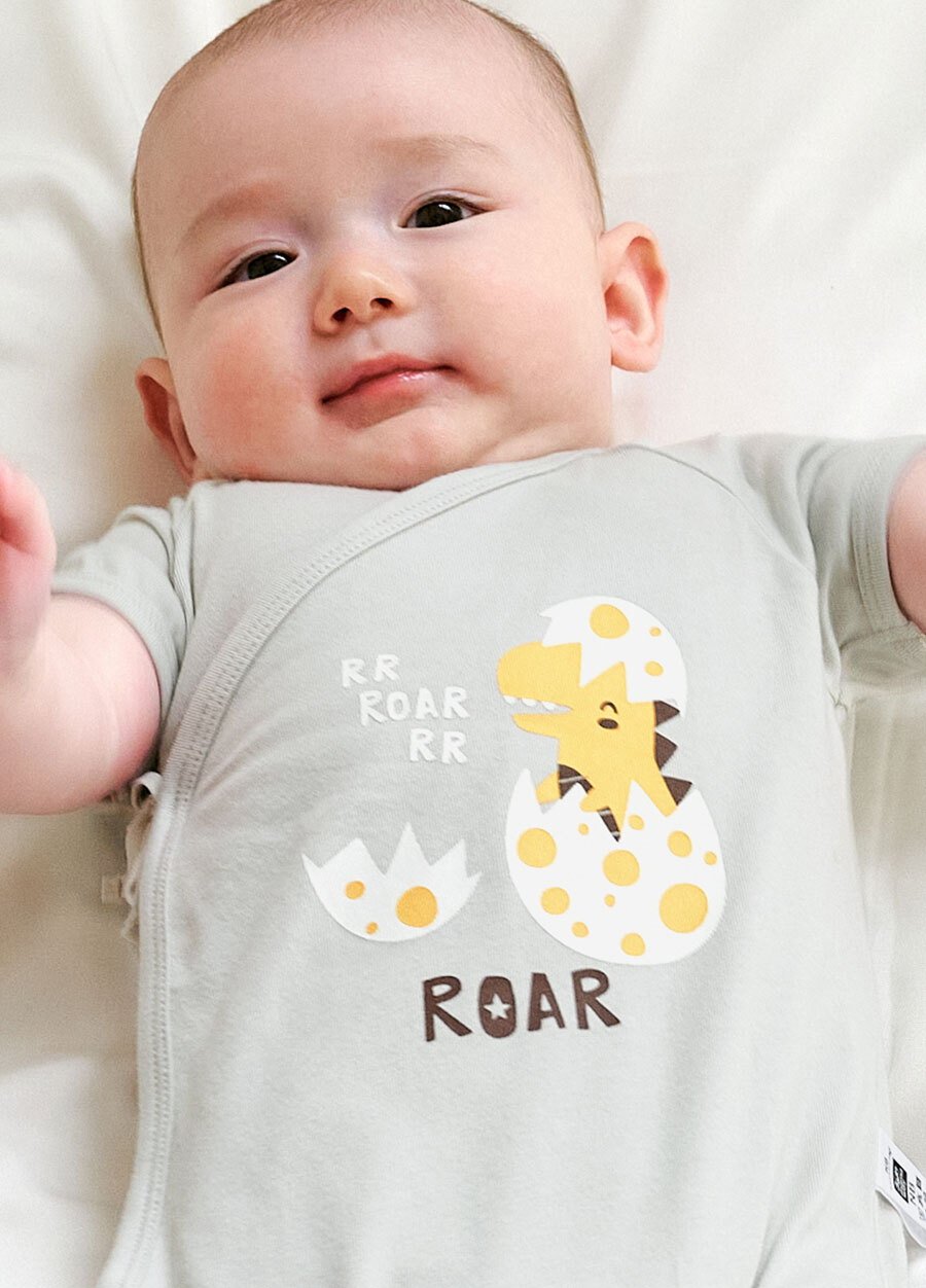 新生兒Q彈棉質包屁衣-恐龍