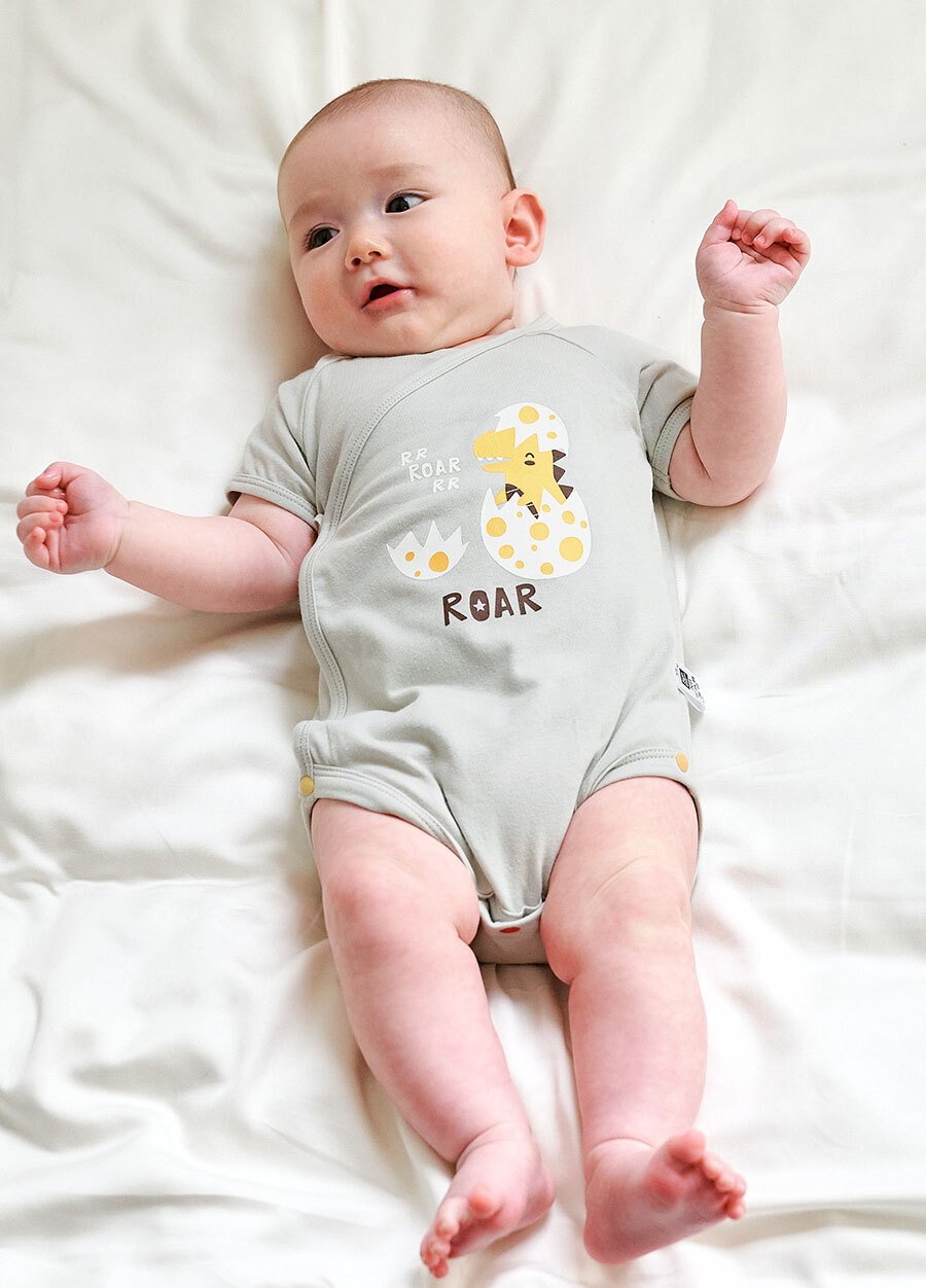 新生兒Q彈棉質包屁衣-恐龍