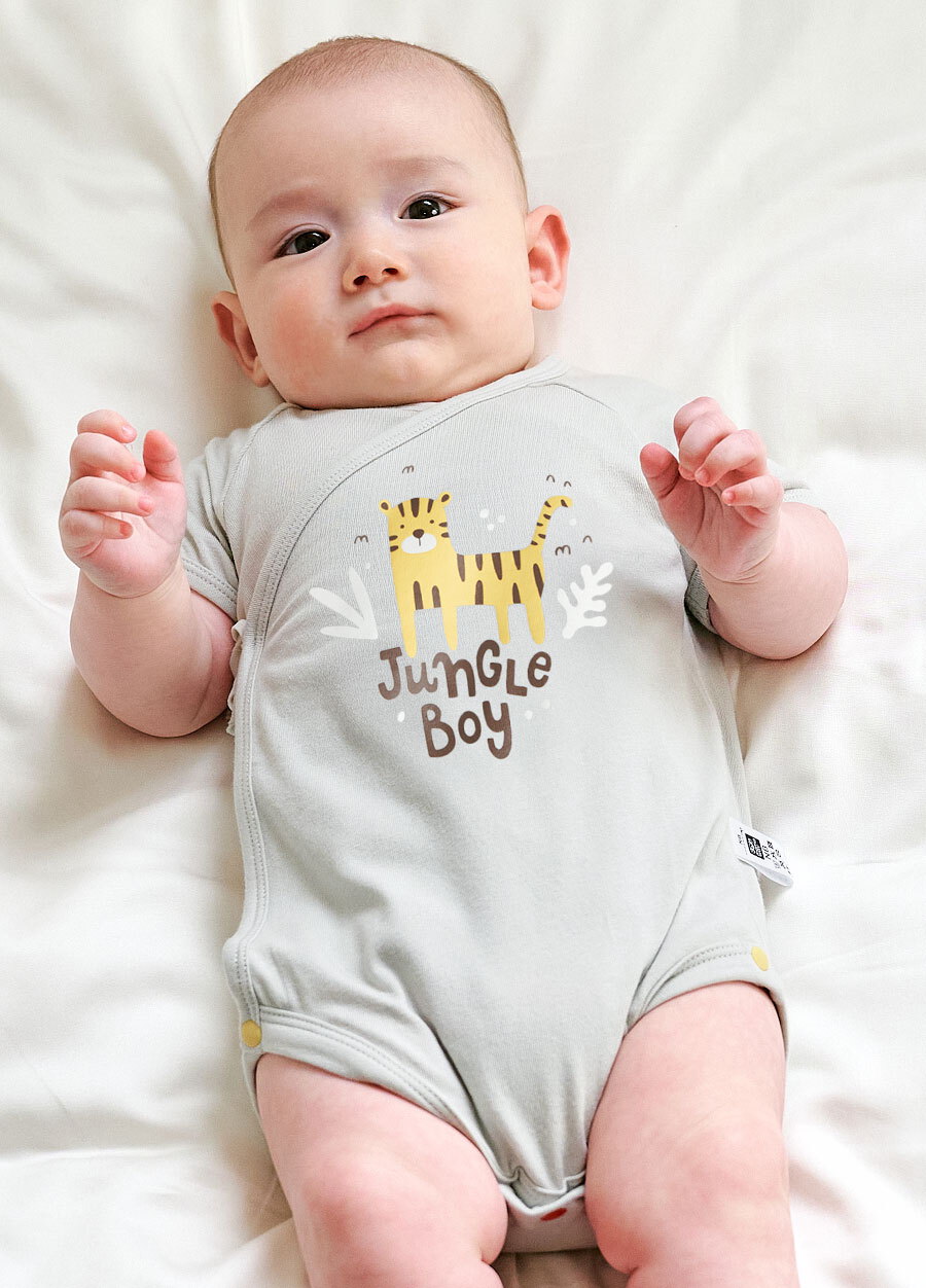 新生兒Q彈棉質包屁衣-老虎