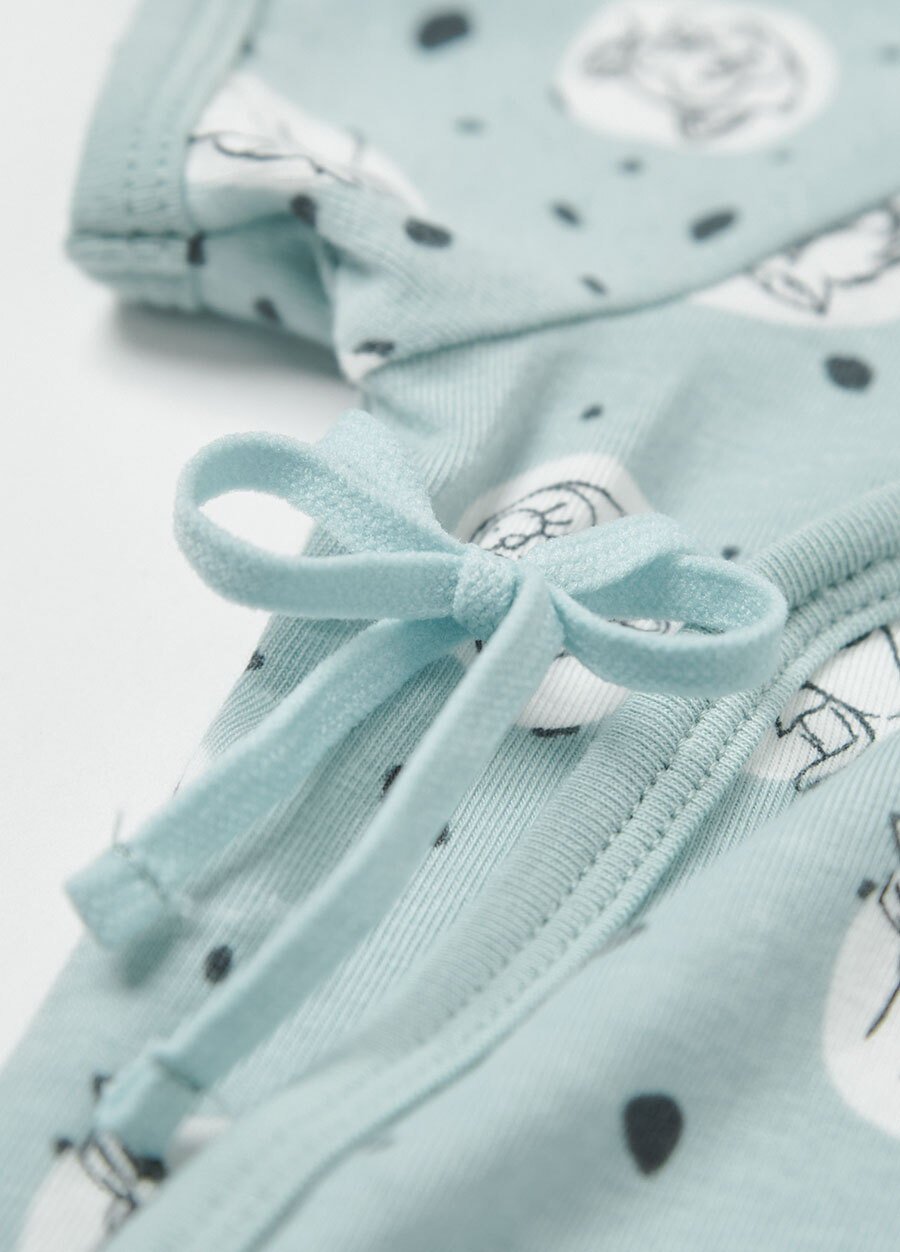 新生兒迪士尼Q彈棉質包屁衣-點點貓狗