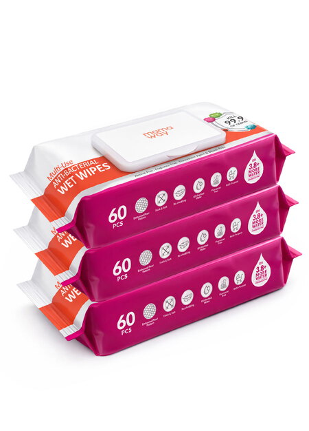 抗菌濕巾(60抽×3包)-白色1