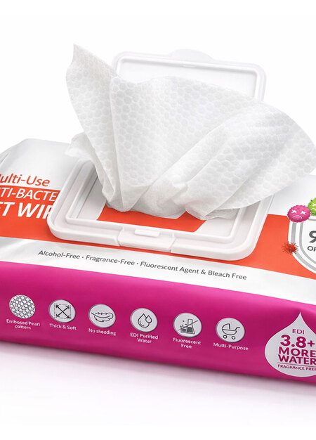 抗菌濕巾(60抽×3包)-白色2