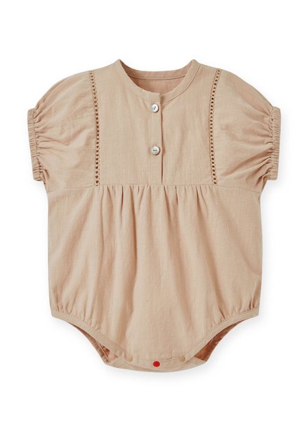 BABY蕾絲拼接泡泡連身衣