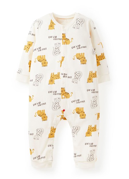 BABY 長袖連身衣-老虎