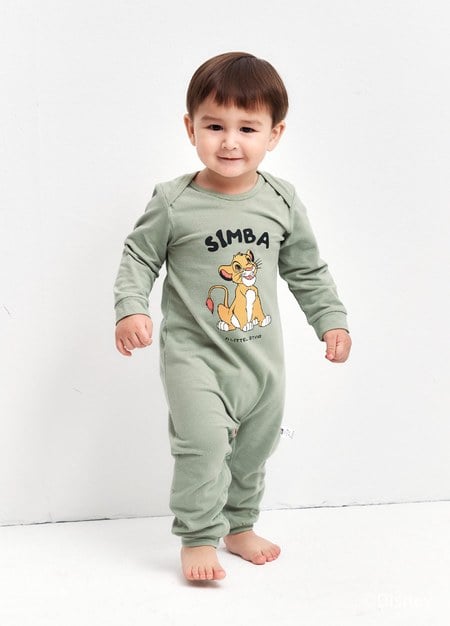 BABY 迪士尼蓄熱保溫長袖連身衣-獅子王
