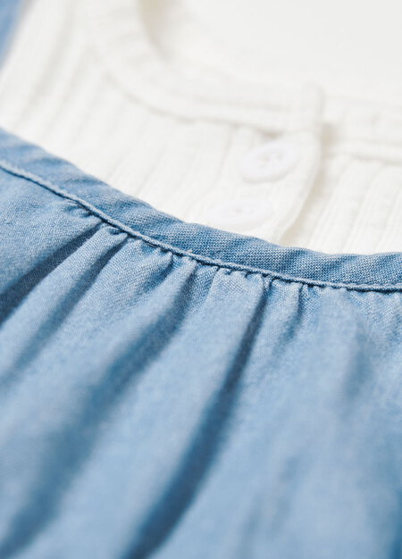 BABY假兩件吊帶包屁洋裝