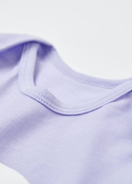 BABY迪士尼Q彈棉質包屁衣-蛋黃米奇-淺紫3