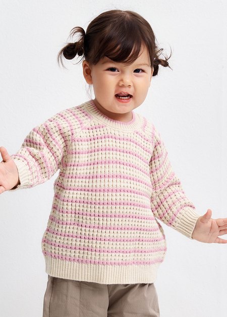 BABY條紋粗針織毛衣