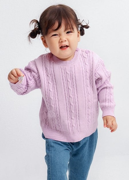 BABY麻花針織毛衣