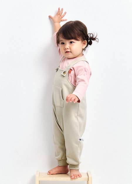 BABY棉質連身吊帶褲