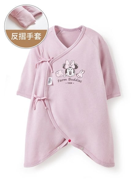 新生兒 迪士尼蓄熱保溫蝴蝶衣-米妮與好朋友-淺紫P21