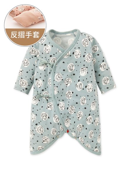 新生兒迪士尼Q彈棉質蝴蝶衣-點點貓狗