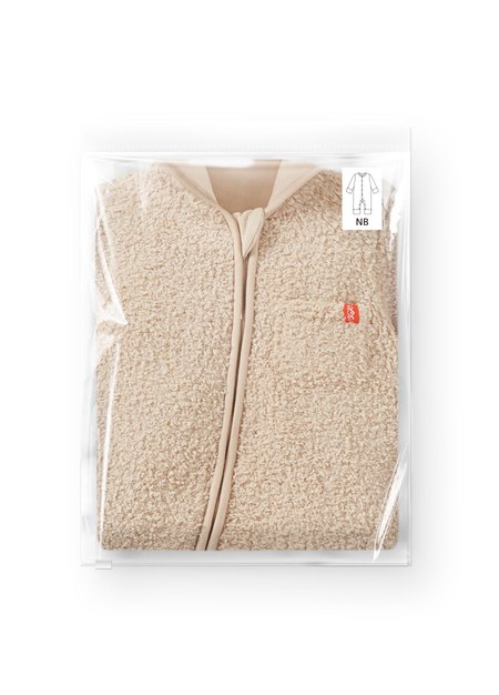 新生兒造型絨毛拉鍊長袖連身衣