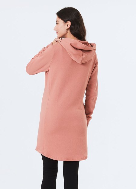 迪士尼米妮長版厚刷毛孕哺帽T