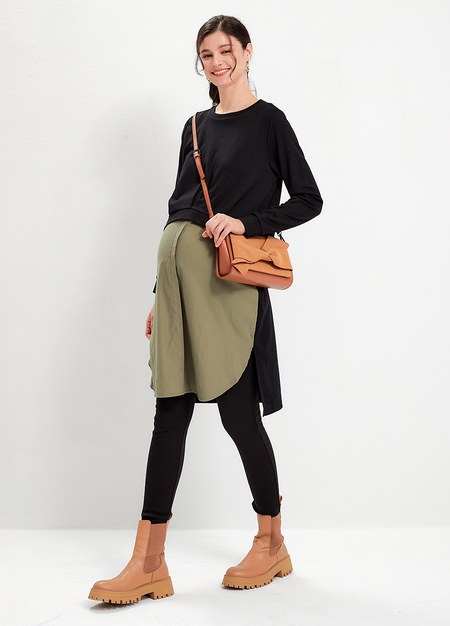 厚刷毛保暖瑜珈孕婦褲