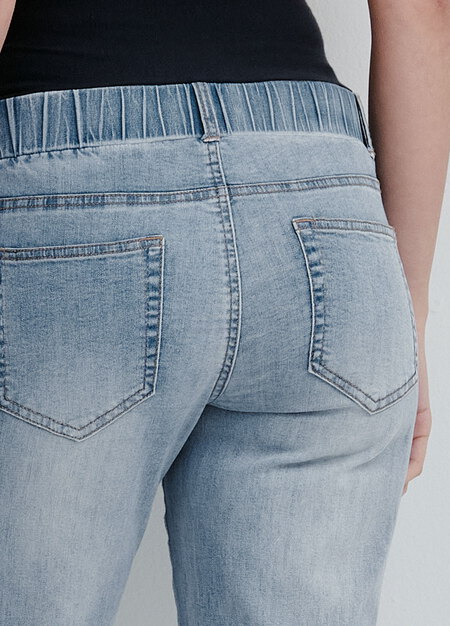 Boyfriend修身牛仔孕婦褲