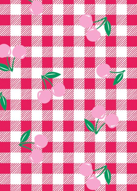 格紋櫻桃荷葉孕哺居家服組(洋裝+長褲)