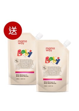 【買1送1】嬰兒洗髮沐浴慕斯(1000ml補充包) - 