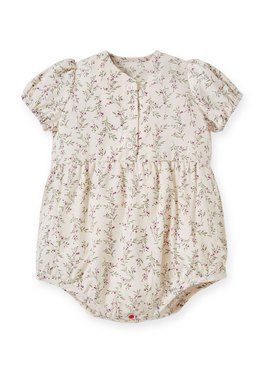 BABY碎花泡泡袖包屁衣