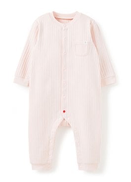 BABY百褶羅紋長袖連身衣