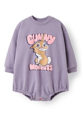BABY 迪士尼棉質寬鬆包屁衣-邦妮兔 - 淺紫