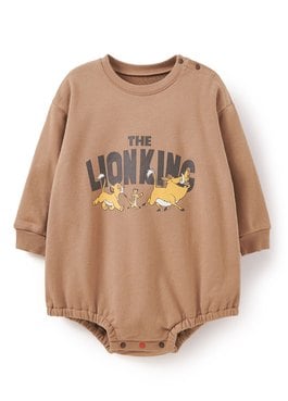 BABY迪士尼毛圈寬鬆包屁衣-獅子王 - 駝色