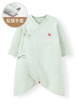 新生兒鋪棉蝴蝶衣 - 淺綠