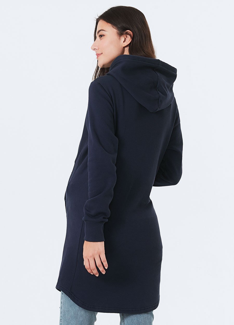 迪士尼小鹿斑比長版厚刷毛孕哺帽T