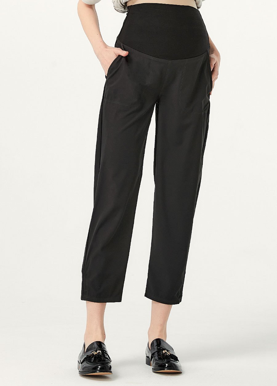 輕便窄管休閒孕婦褲