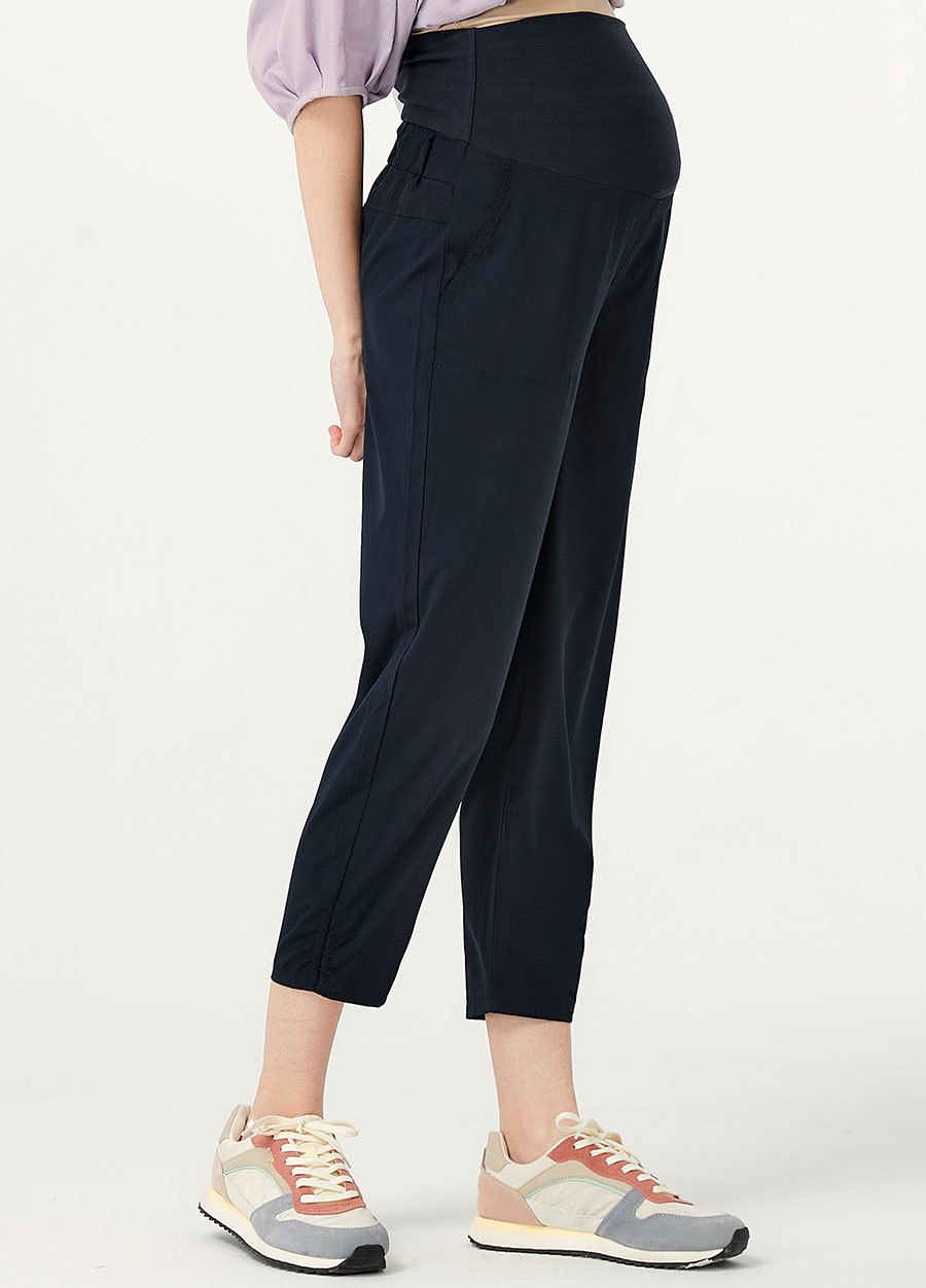 輕便窄管休閒孕婦褲