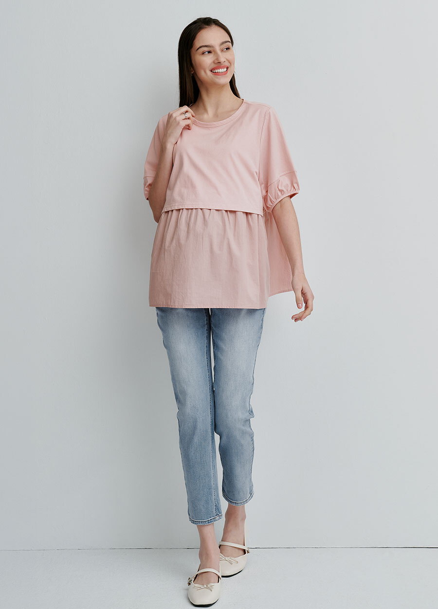 Boyfriend修身牛仔孕婦褲