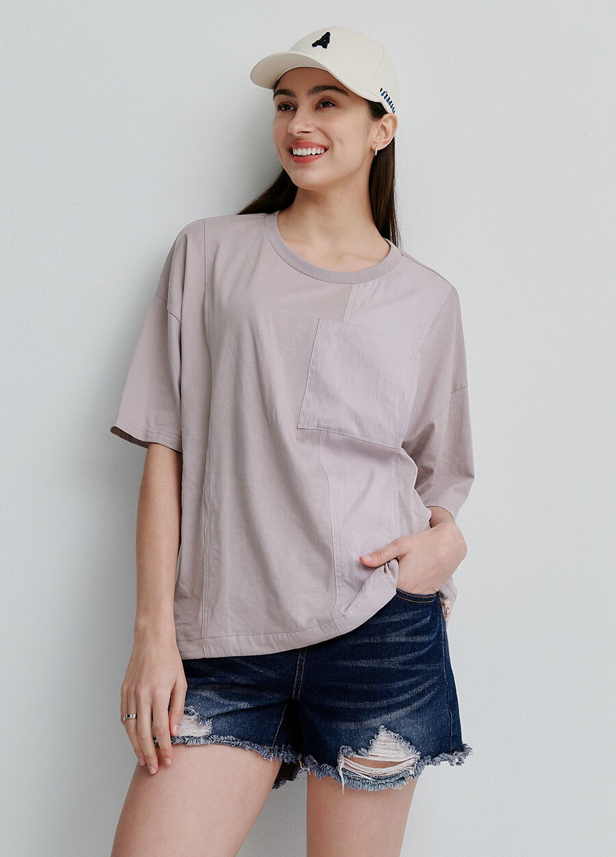 刷白抓破抽鬚牛仔孕婦短褲