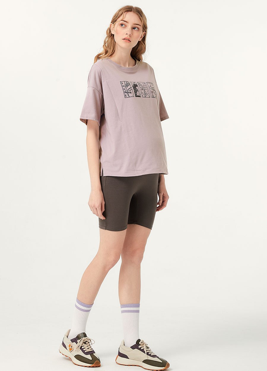 超彈舒適五分瑜珈孕婦褲